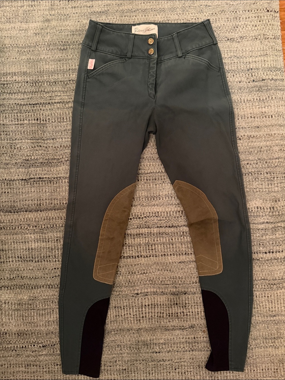 Tailored Sportsman Mid-Rise Front-Zip Trophy Hunter Knee Patch Breech Size 24